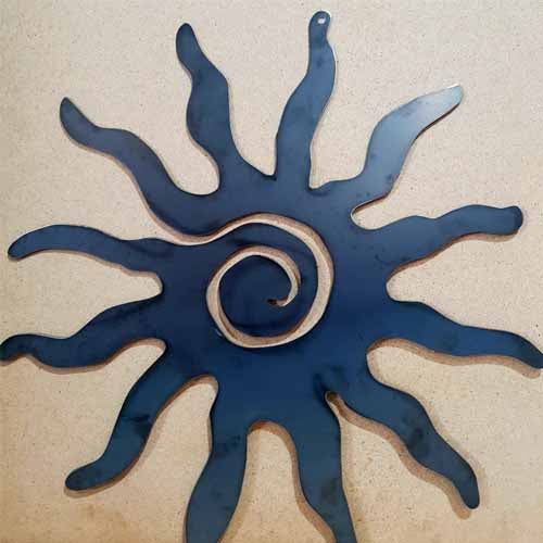 Sun Swirl Metal Art - Raw Finish – Austech Illusions