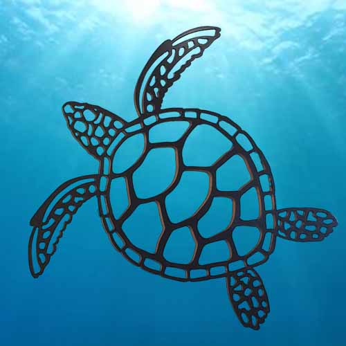 Turtle Wall Art - Black