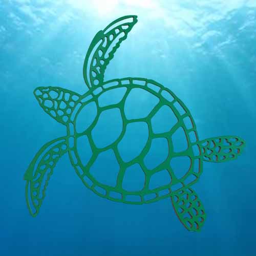 Turtle Wall Art - Green