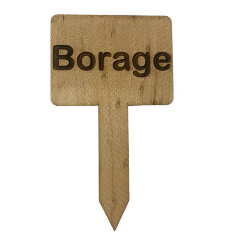 Wooden Plant Marker Borage