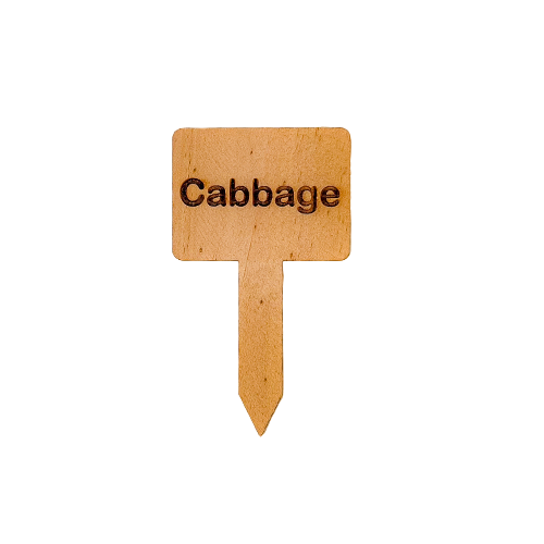 Wooden Plant Marker Cabbage