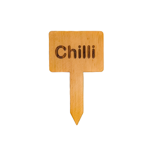 Wooden Plant Marker Chilli