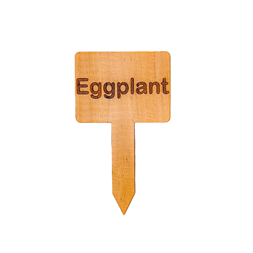 Wooden Plant Marker Eggplant