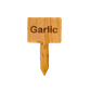 Wooden Plant Marker Garlic