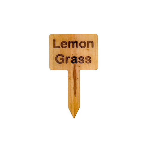 Wooden Plant Marker Lemon Grass