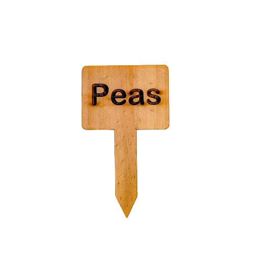 Wooden Plant Marker Peas