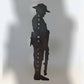 Lest We Forget Standing Soldier Metal Wall Art