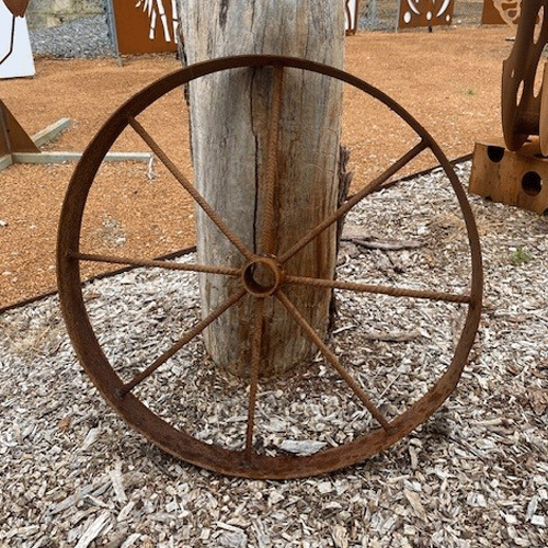 Wagon Wheel Metal Replica Rusty 