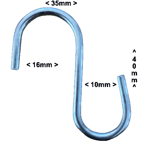 S Hooks Sign Hangers Pack of 10