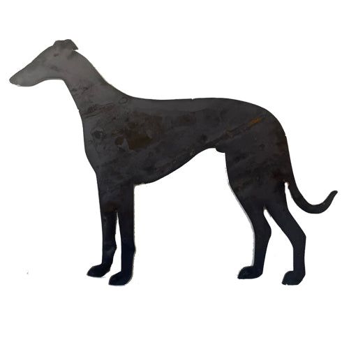 Metal Dog Silhouette - Greyhound - Raw Finish – Austech Illusions