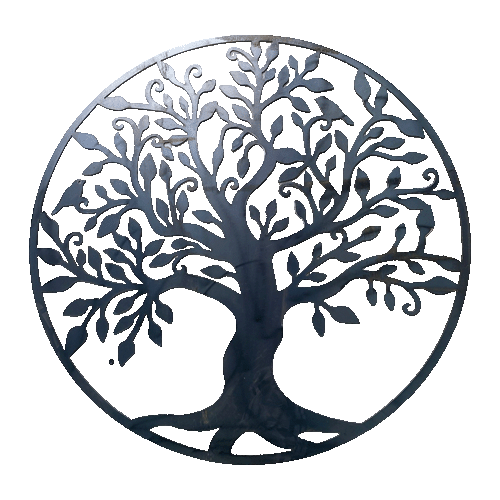 Tree of Life Metal Art - 590mm Diameter - Raw Finish