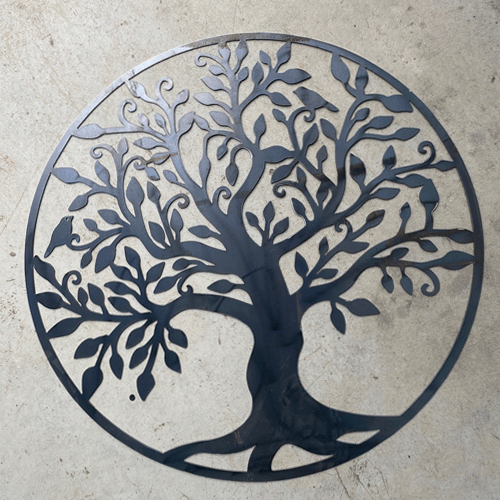 Tree of Life Metal Art - 590mm Diameter - Raw Finish