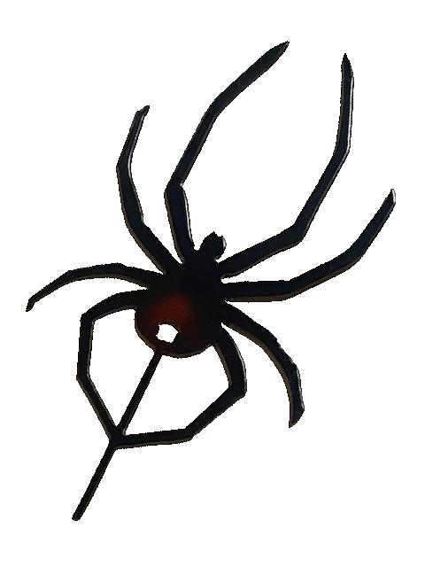 Red Back Spider Metal Wall Art - Small