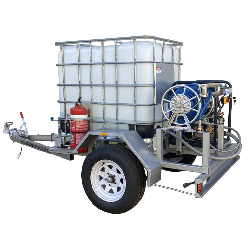 Pressure Washer Trailer Unit Licenced - with Diesel Pump, Tank, Skid & Pressure Washer Hose & More