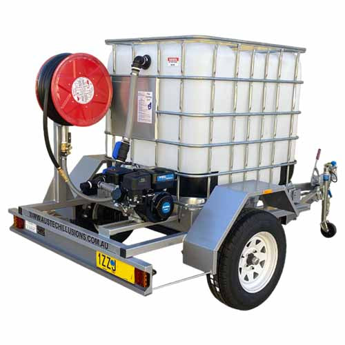 Firefighting Trailer Unit Licenced - with Unleaded Petrol Pump, Tank, Skid & Hose