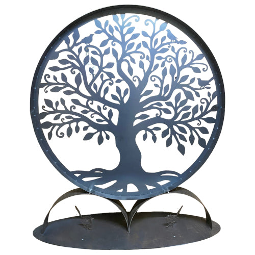 Tree of Life Metal Art - 1190mm Diameter with Ring and Stand - Raw Finish