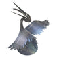 3D Metal Pelican Sculpture with Jumping Fish - Raw Finish