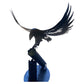 3D Metal Eagle Sculpture Landing on Log - Medium - Raw Finish