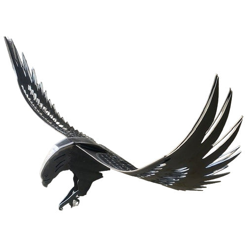 3D Metal Eagle Sculpture in Flight - Medium - Raw Finish