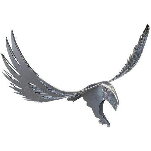 3D Metal Eagle Sculpture in Flight - Medium - Raw Finish