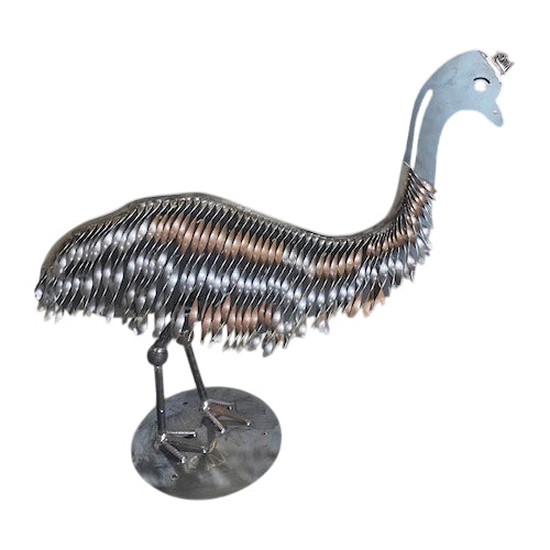 3D Metal Emu Sculpture - Metal Art - Raw Finish