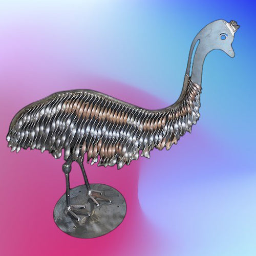 3D Metal Emu Sculpture - Metal Art - Raw Finish