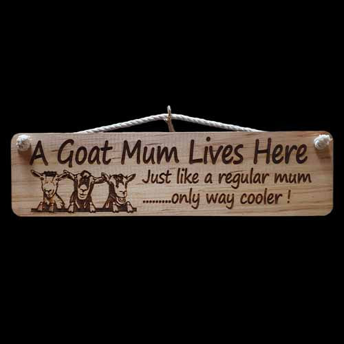 Giggle Garden Sign - A Goat Mum Lives Here