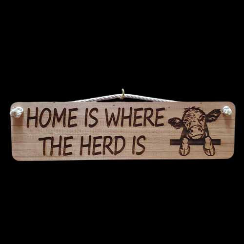 Giggle Garden Sign - Home Is Where The Herd Is