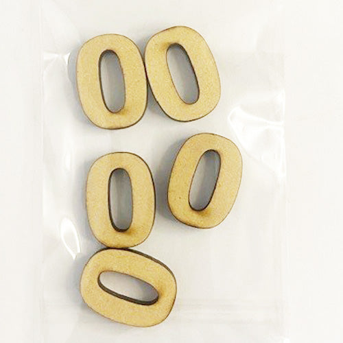 MDF Number Blanks 30mm High - Pack of 5 - Arial Font