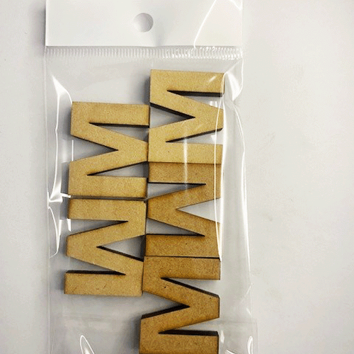 MDF Letter Blanks - Pack of 5 - Arial Font