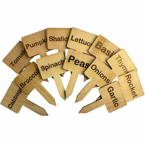 Wooden Plant Marker - Wooden Garden Bed Signs - Vegetables and Herbs