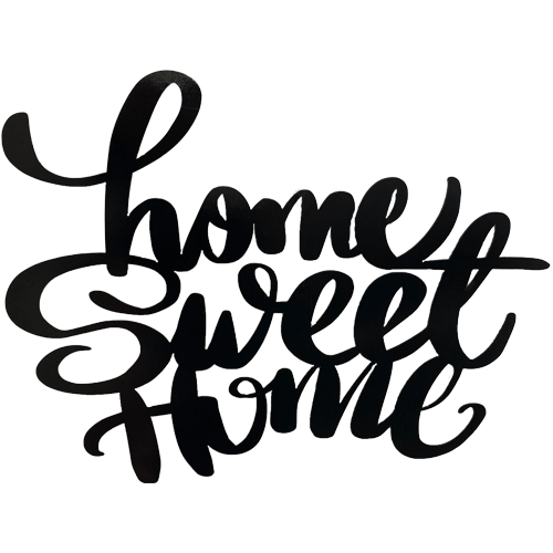 Home Sweet Home Wall Art - Black