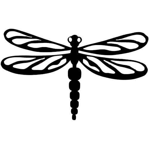 Dragonfly Wall Art - Black