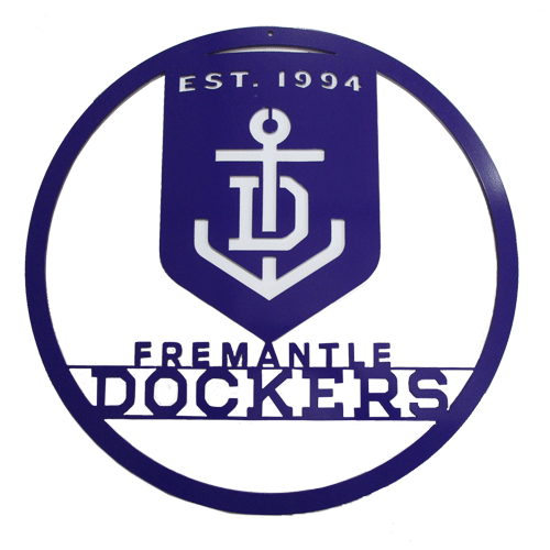 Fremantle Dockers Logo In Circle - Purple and White