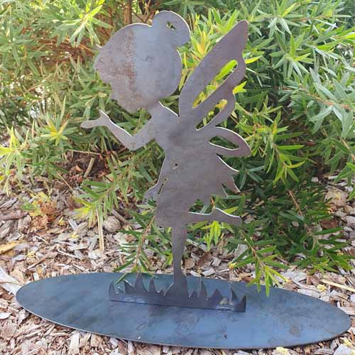 Fairy Standing on Oval Base - Medium - Raw Finish