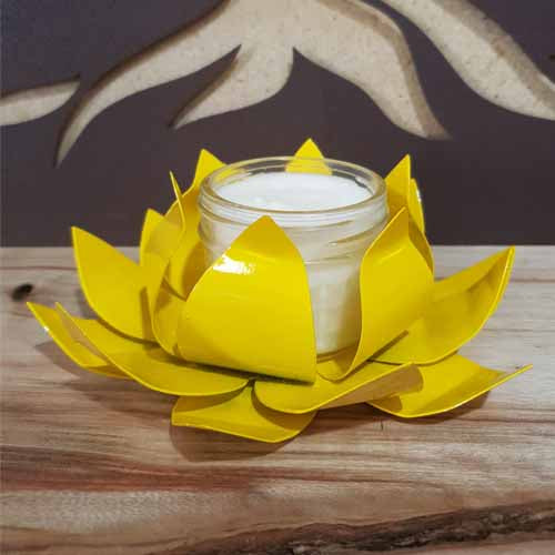 Flower - Lotus Candle Holder Yellow