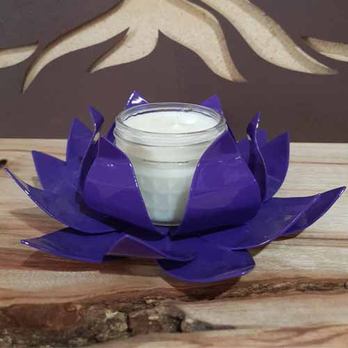 Flower - Lotus Candle Holder Purple