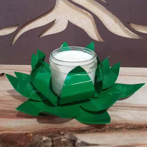 Flower - Lotus Candle Holder Green