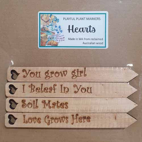 Playful Plant Markers - Hearts - Set 4