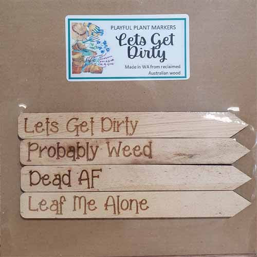 Playful Plant Markers - Let's Get Dirty - Set 4