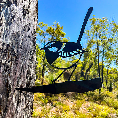 Blue Wren Tree Stake