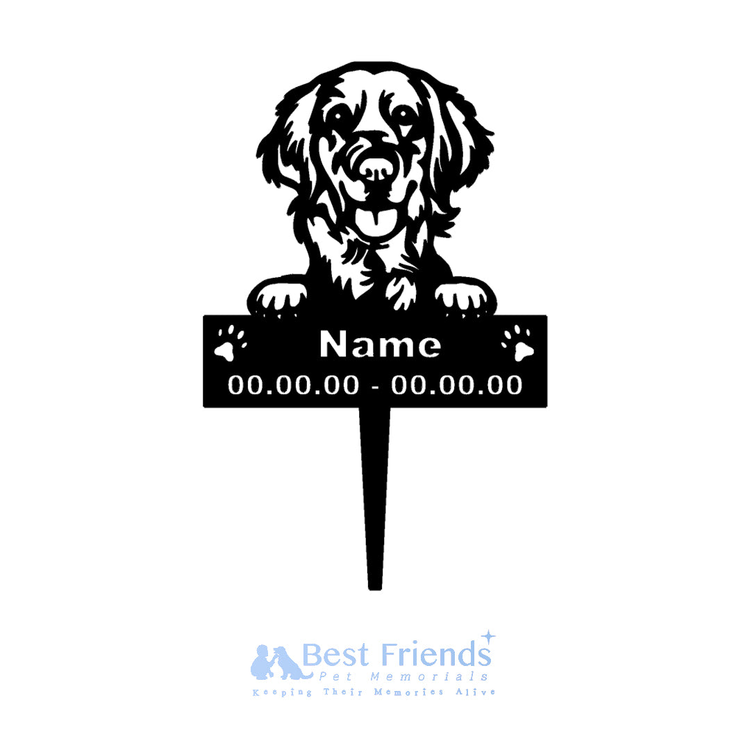 Pet Memorial Golden Retriever Garden Stake - Metal – Austech Illusions