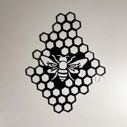 Honeycomb With Bee Wall Art