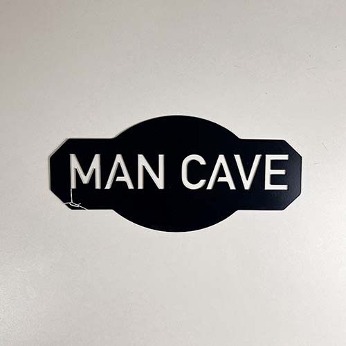 Man Cave - Powder Coated Black - Wall Art